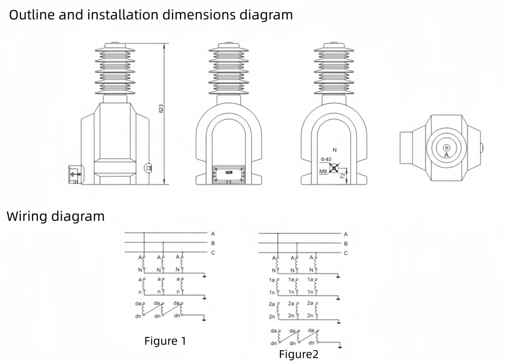 36KV Outdoor Dry Type Voltage Transformer